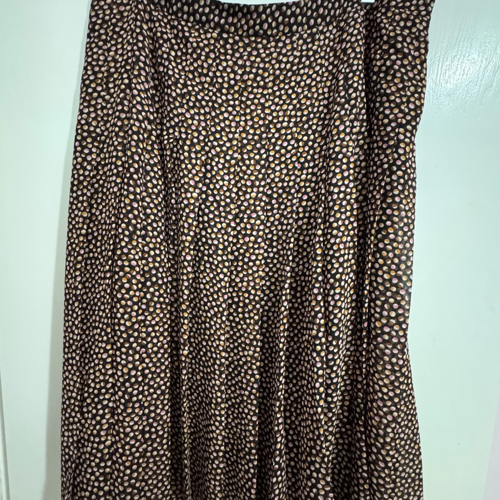 Ann Taylor Brown Tan Midi A-line Skirt for Work